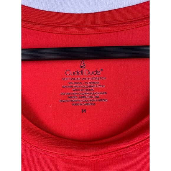 Cuddl Duds Red Modal/Spandex Softwear With Stretch Top M - Picture 3 of 3